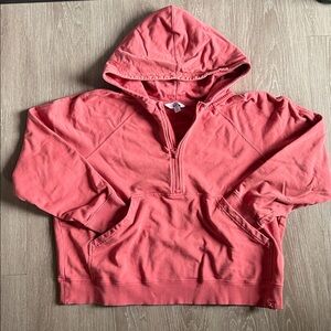 JoyLab Crop Coral Zip-Up Hoodie